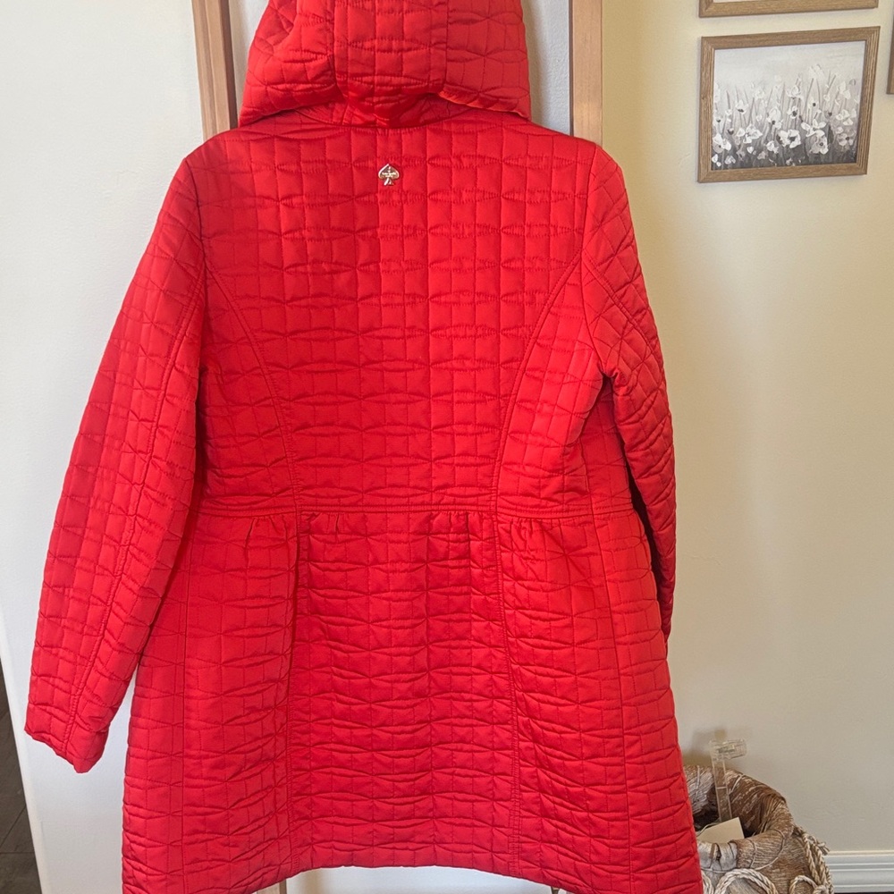 Kate Spade Fire Engine Red Quilted Jacket - Picture 5 of 5